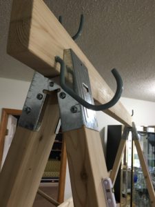 warping trapeze - hook for top bar top position